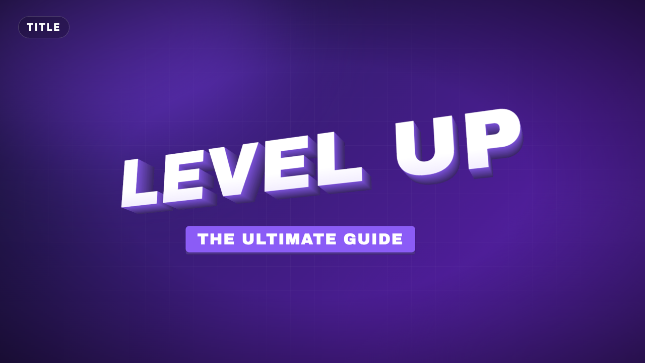 3D Extruded Title