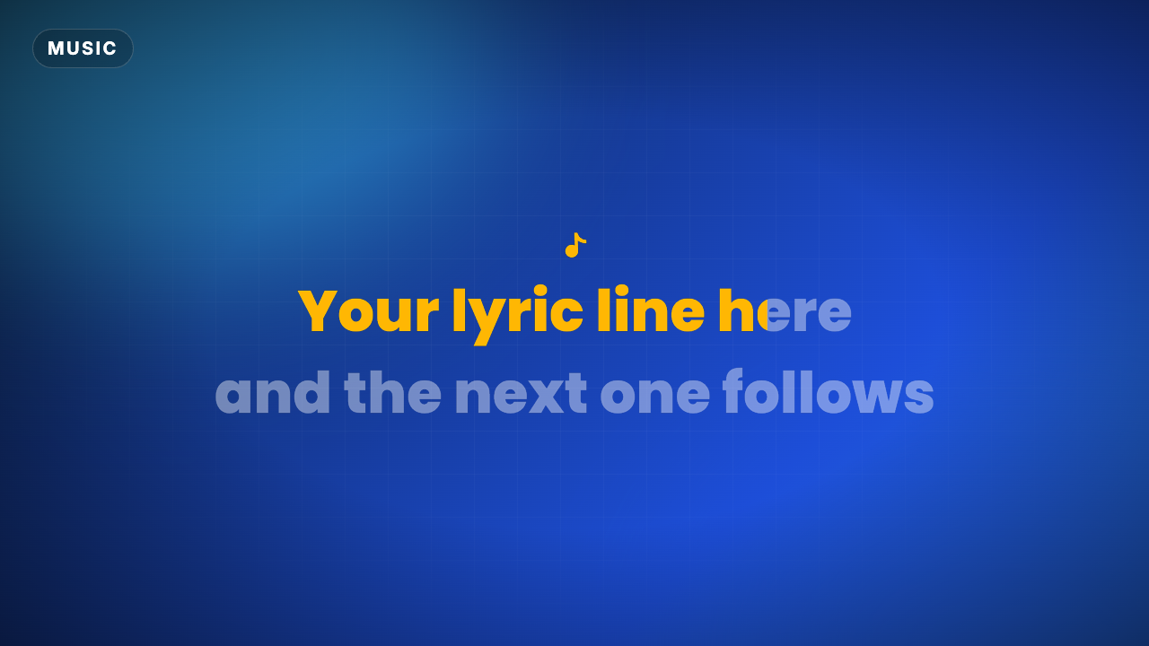 Karaoke Lyric Lines