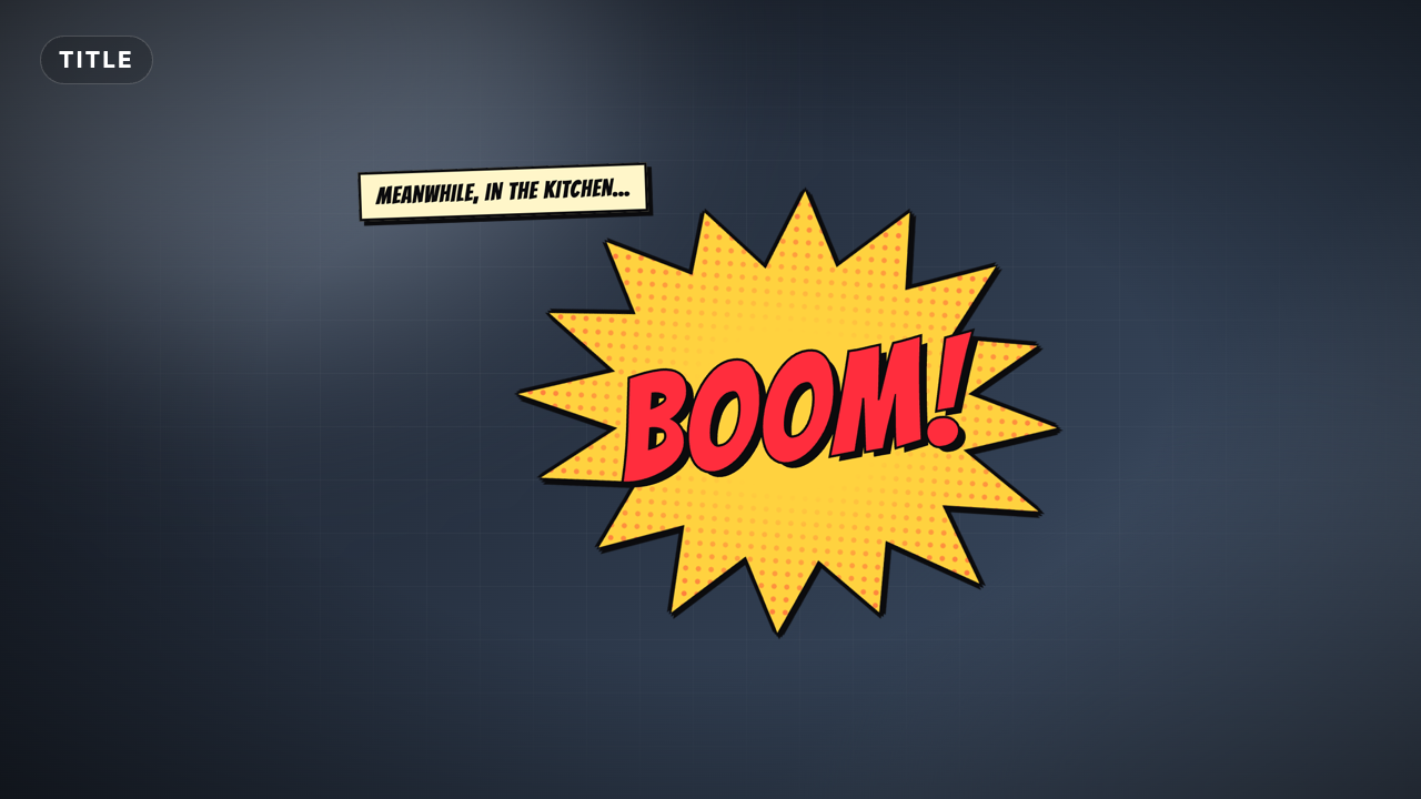 Comic Book Burst Title