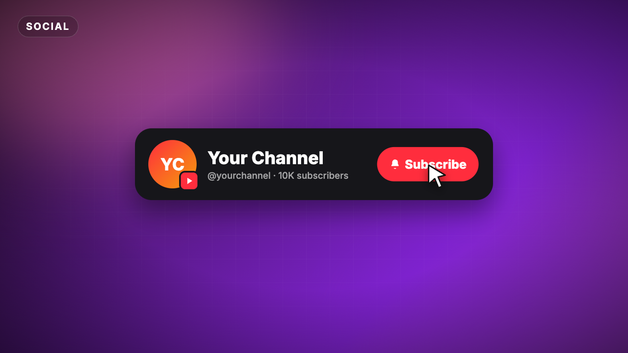 YouTube Subscribe Card
