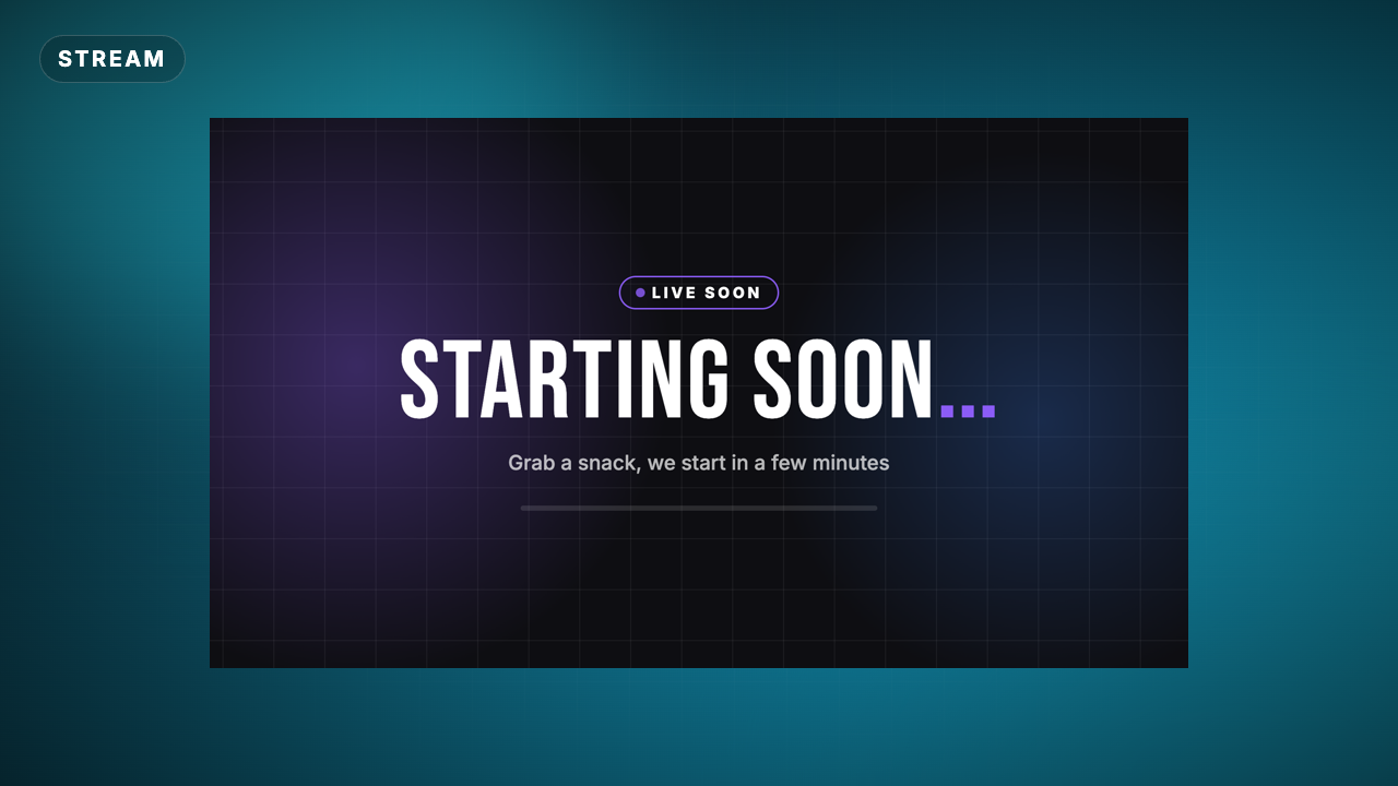 Starting Soon Stream Screen