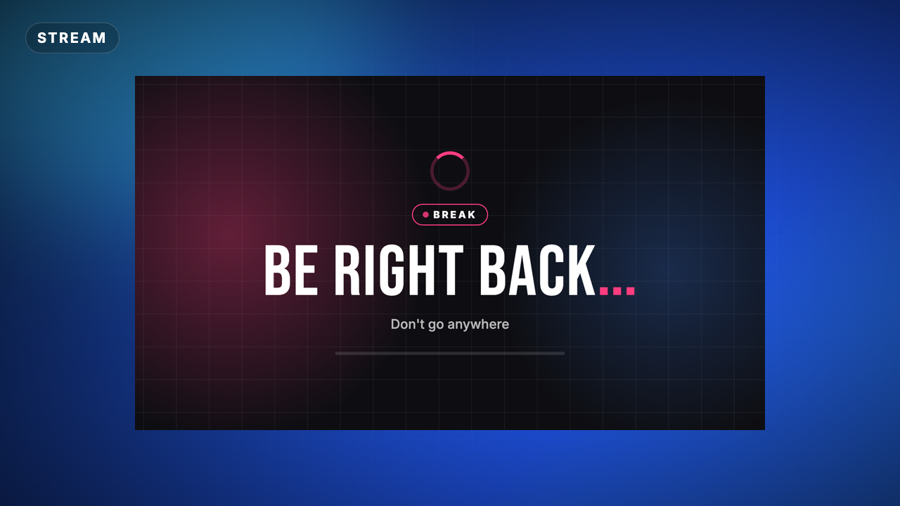 Be Right Back Stream Screen