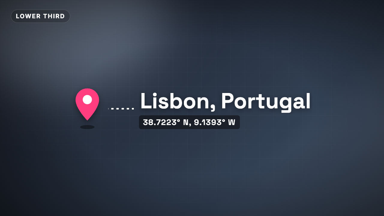 Travel Location Lower Third
