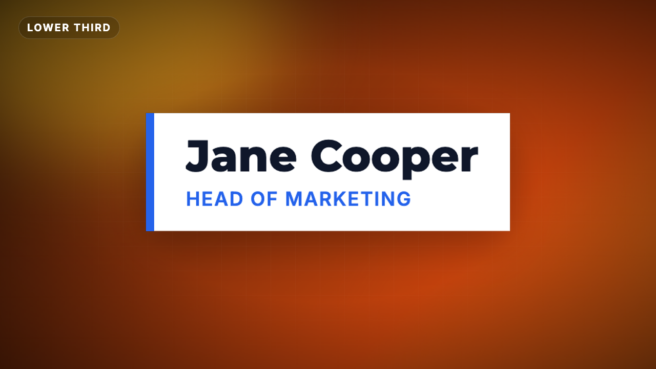 Corporate Lower Third