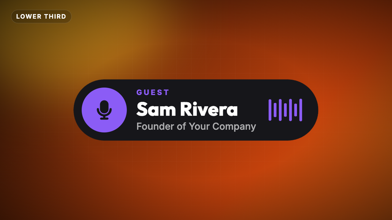 Podcast Guest Lower Third