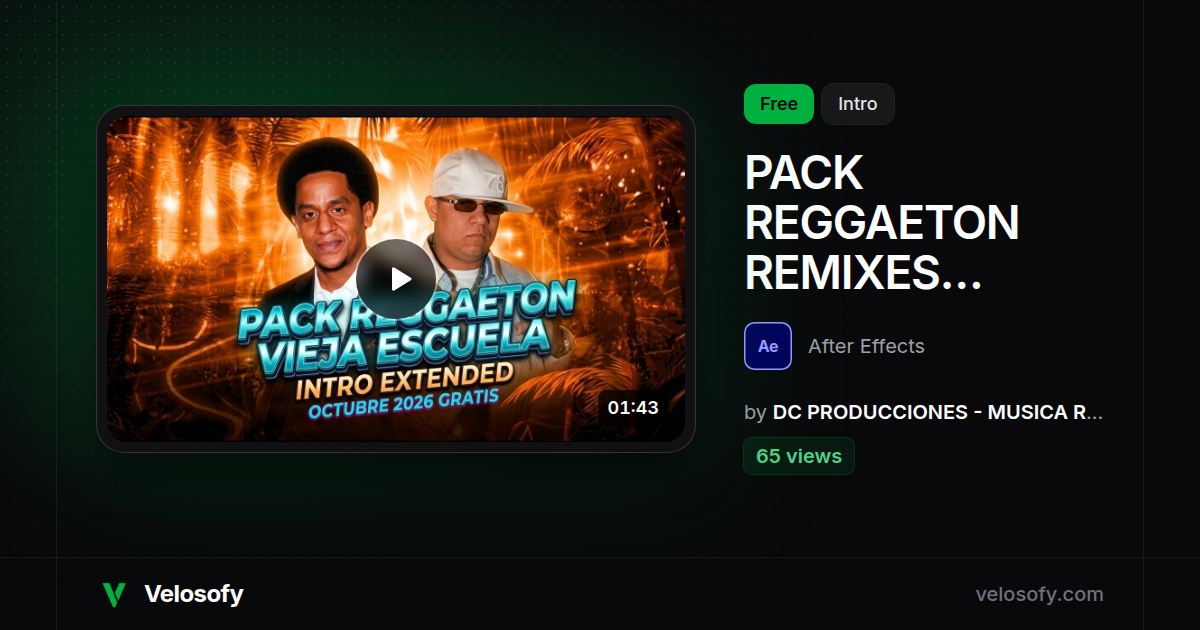 PACK REGGAETON REMIXES CLASSICS 2000 GRATIS - EXTENDED INTRO… - Velosofy